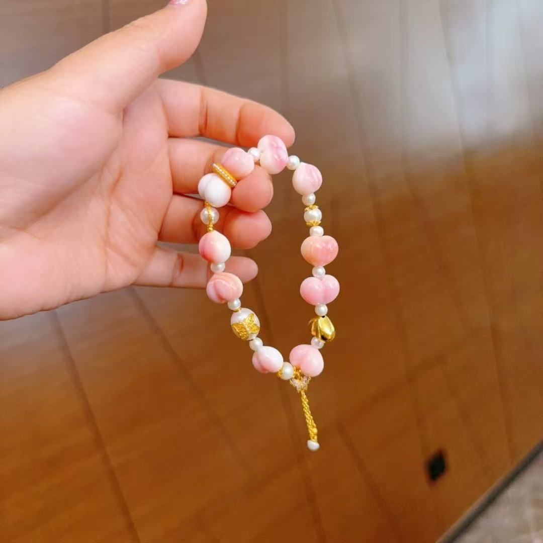粉色贝壳手链