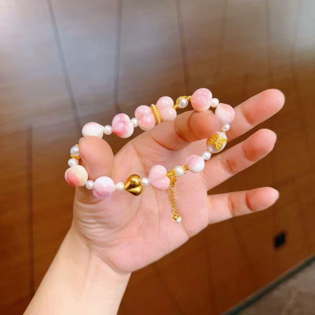粉色贝壳手链