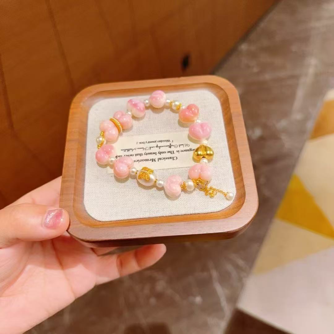 粉色贝壳手链