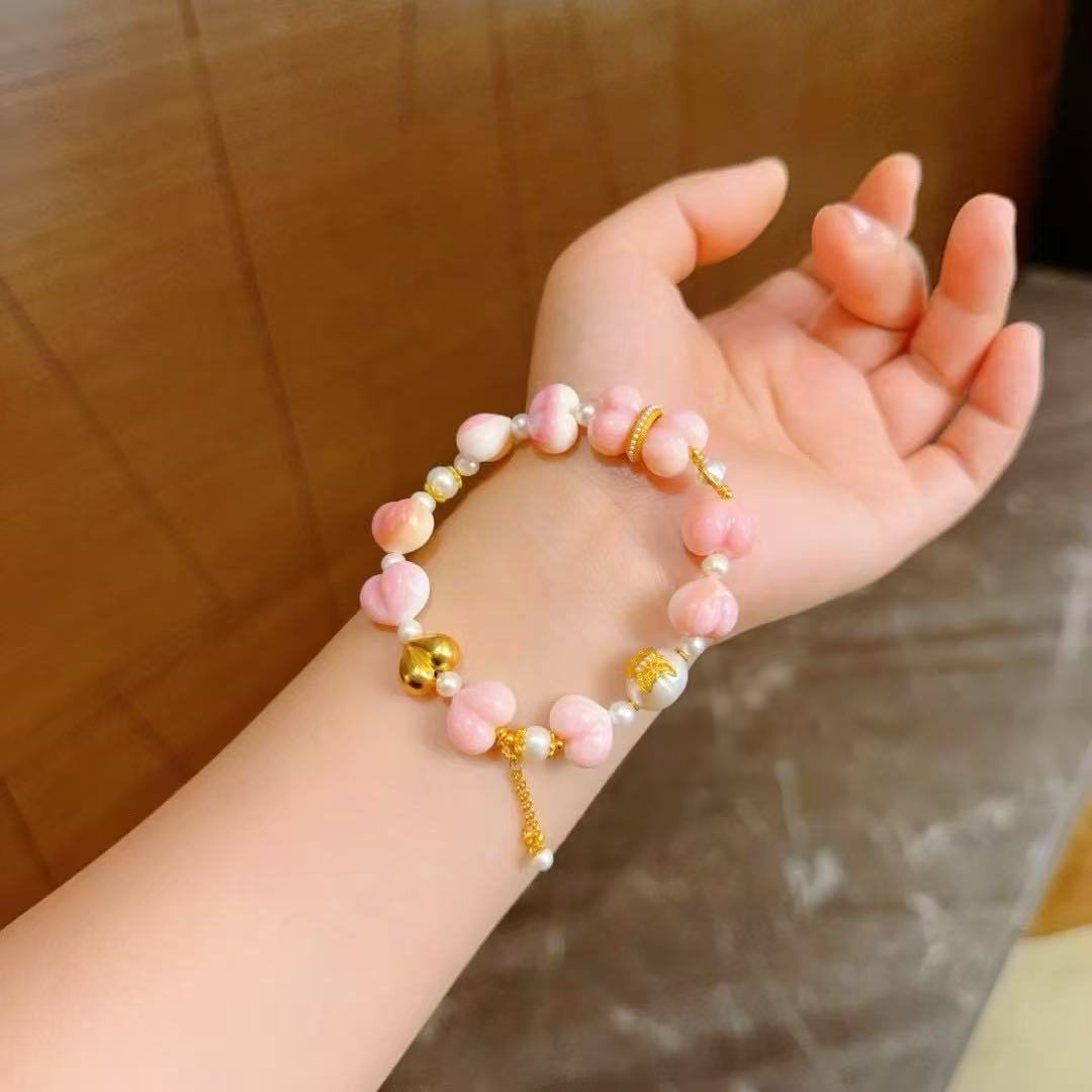 粉色贝壳手链